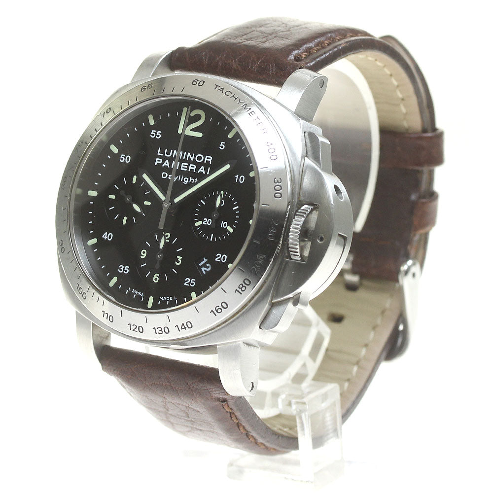 PANERAI Luminor Daylight PAM00250 Chronograph Black Dial Automatic Men's _837865