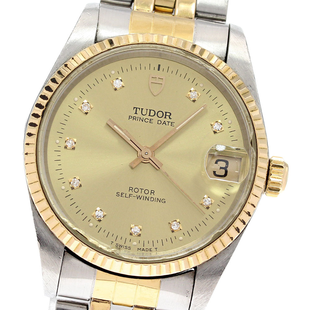TUDOR Prince Date 72033 YG bezel 10P cal.2824-2 Automatic Boy's Watch_837873