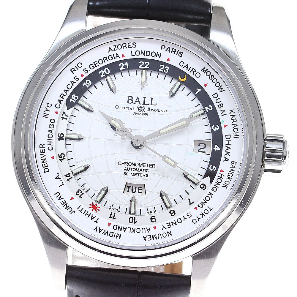 BALLWATCH Train Master World Time GM2020D white Automatic Men's Watch_837915