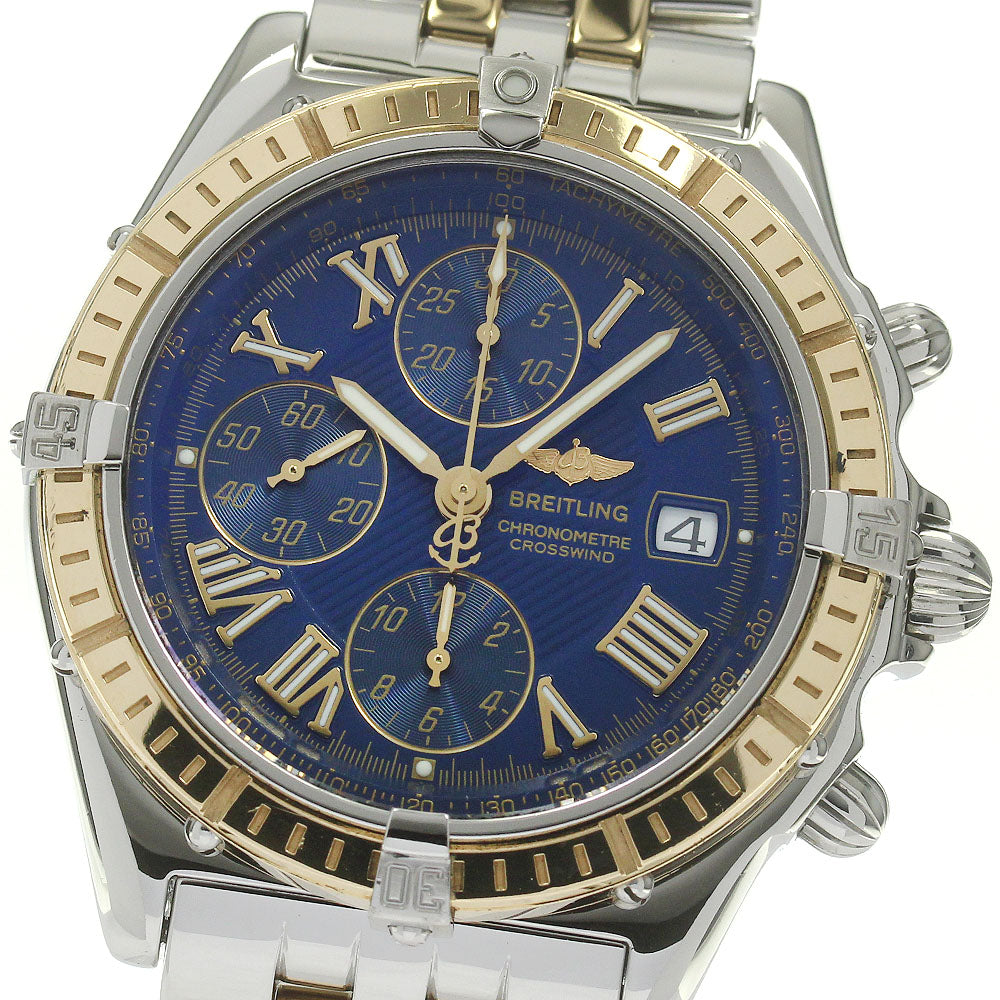 BREITLING Crosswind D13355 Chronograph Date Blue Dial Automatic Men's _837922