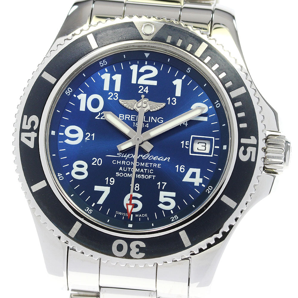 BREITLING Super Ocean II 42 A17365 Date Navy Dial Automatic Men's Watch_837923
