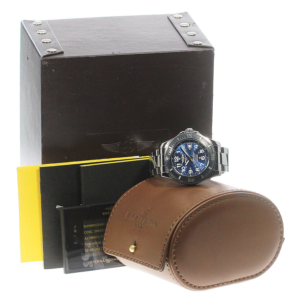 BREITLING Super Ocean II 42 A17365 Date Navy Dial Automatic Men's Watch_837923