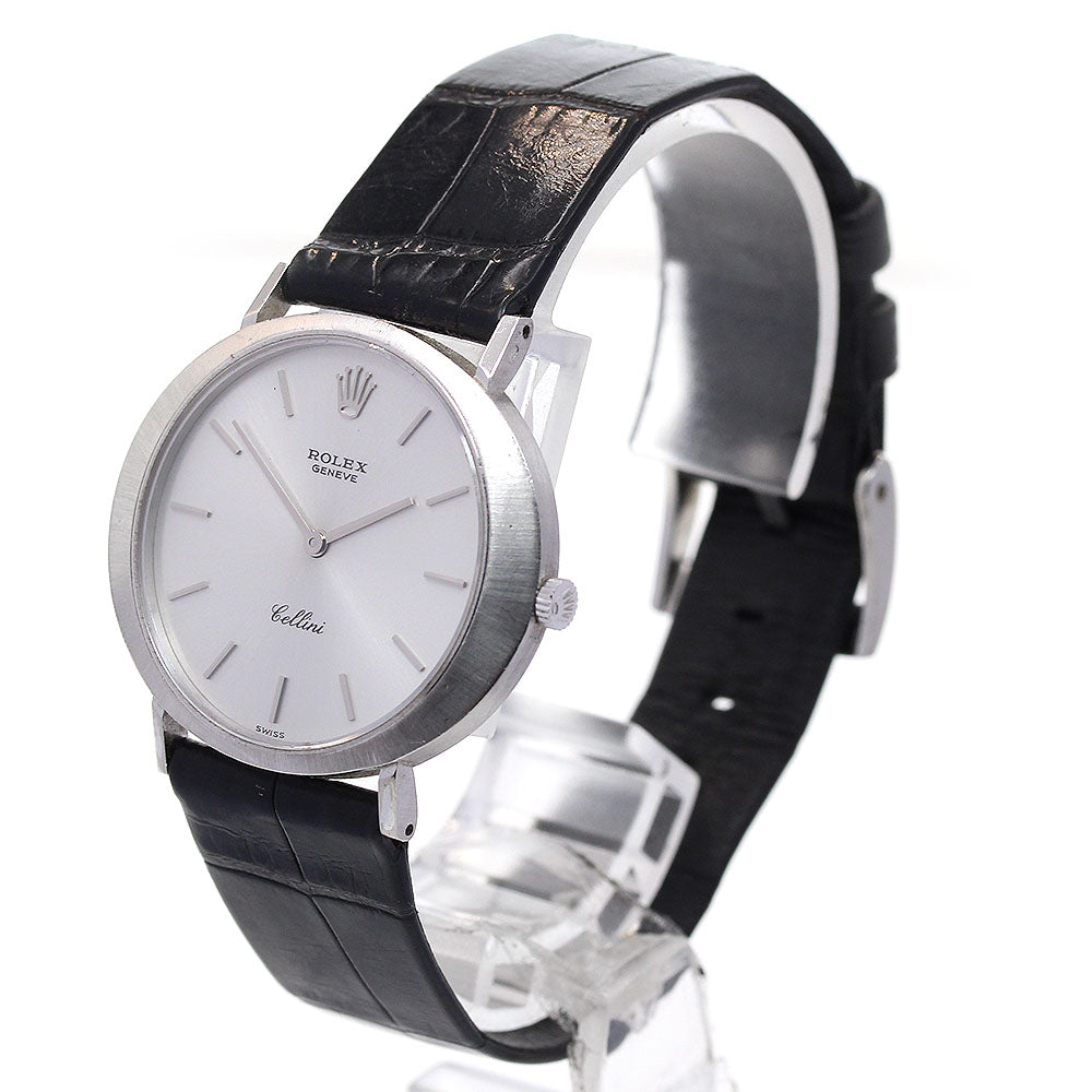 ROLEX Cellini 3758 K18WG cal.1600 Silver Dial Hand Winding Men's Watch_837925