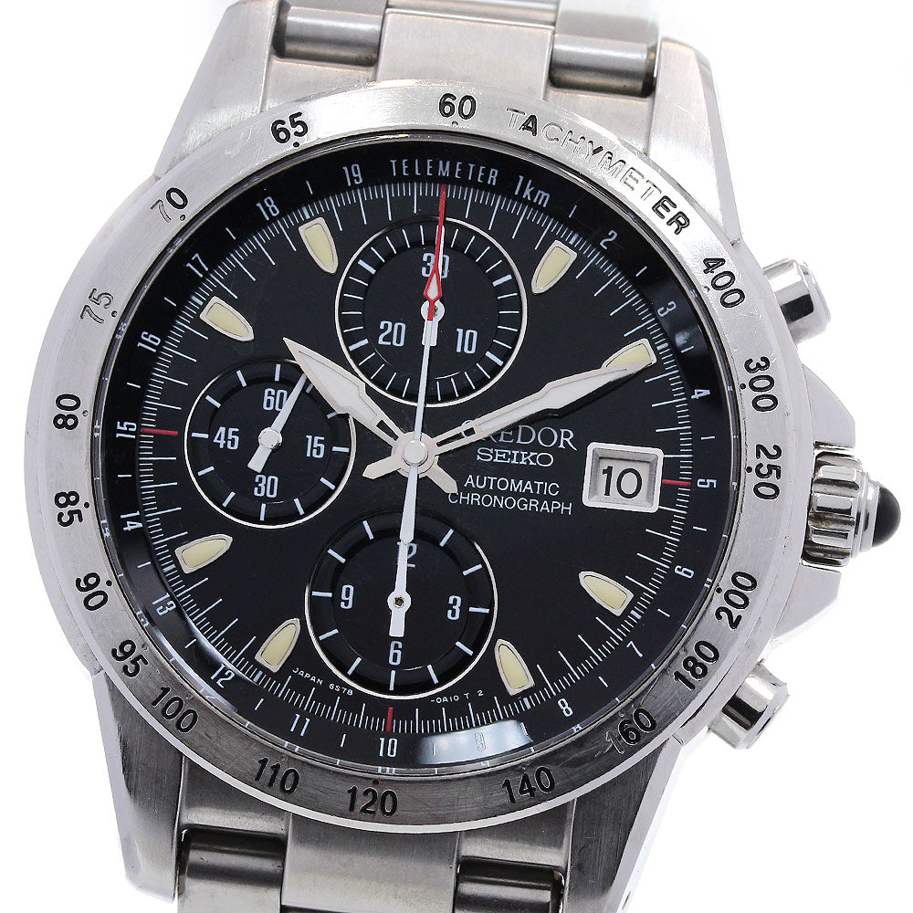 SEIKO CREDOR Phoenix GCBP997/6S78-0A10 Chronograph Date black Dial Automatic Men's Watch_837954