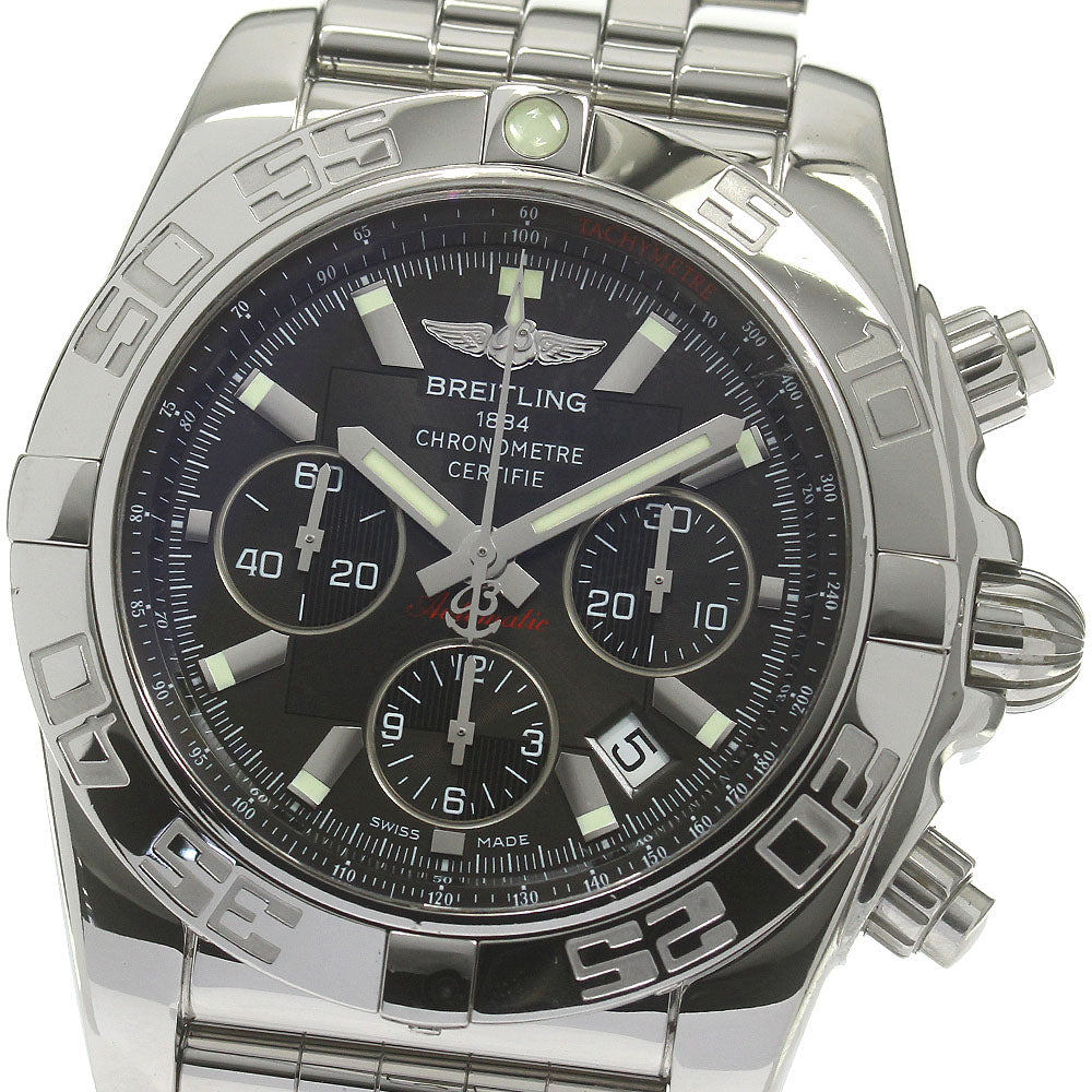 BREITLING Chronomat 44 AB0110 Chronograph black Dial Automatic Men's _838013