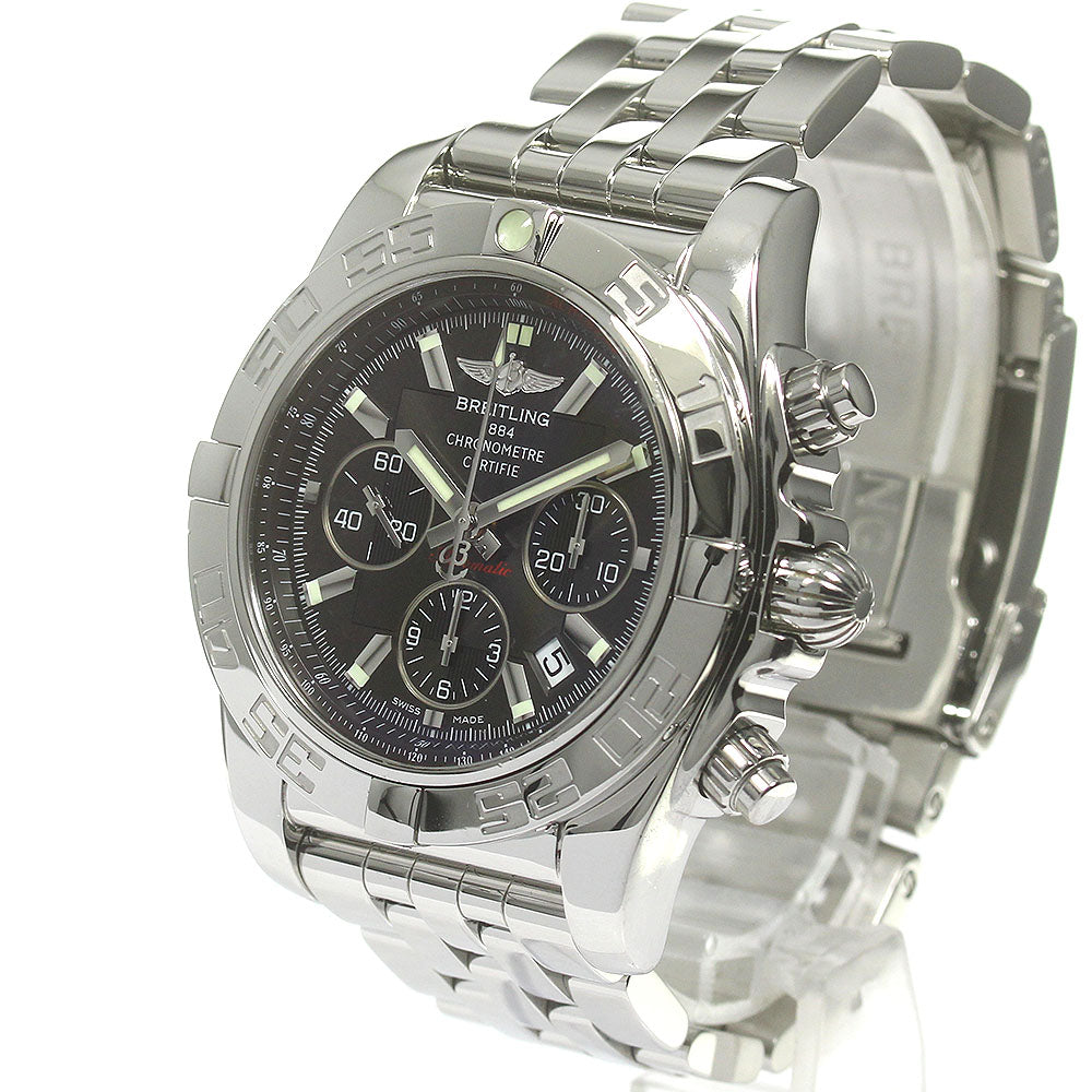 BREITLING Chronomat 44 AB0110 Chronograph black Dial Automatic Men's _838013