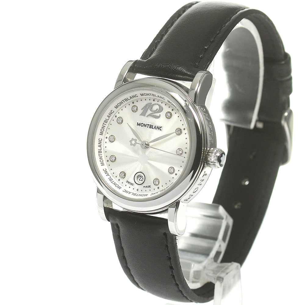 MONTBLANC Meisterstic 7079 10P diamond Silver Dial Quartz Ladies Watch_838054