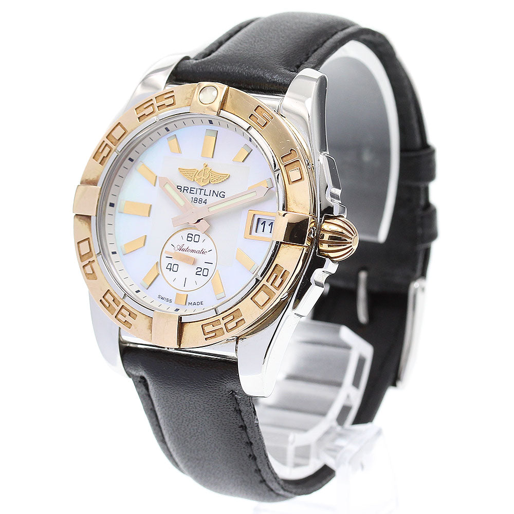BREITLING Galactic 36MM C37330 Small seconds White shell Dial Automatic Boy's Watch_838068
