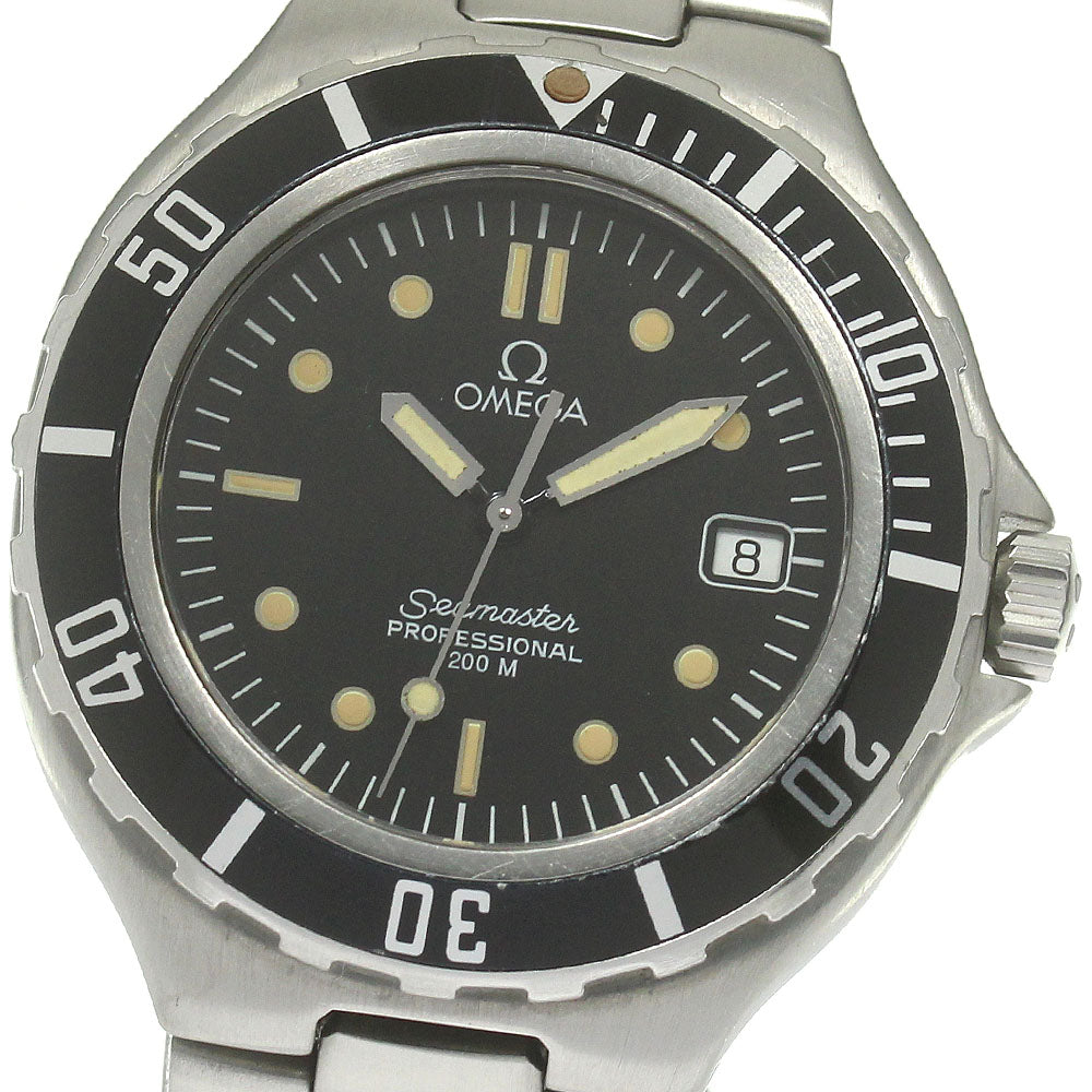 OMEGA Seamaster200m Date black Dial Quartz Men's Watch_838087
