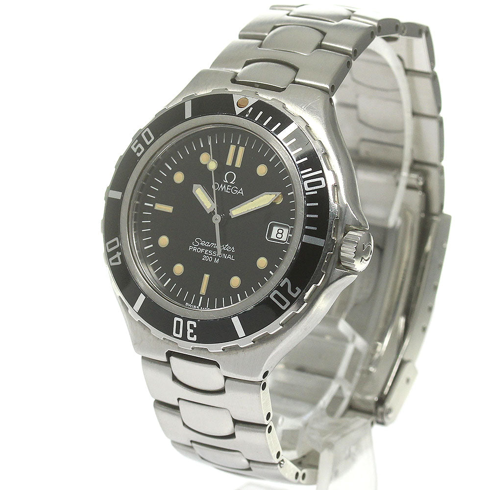 OMEGA Seamaster200m Date black Dial Quartz Men's Watch_838087