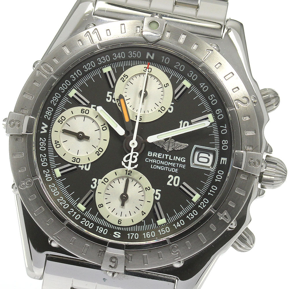 BREITLING Chronomat Longitude A20348 GMT Gray Dial Automatic Men's Watch_838096
