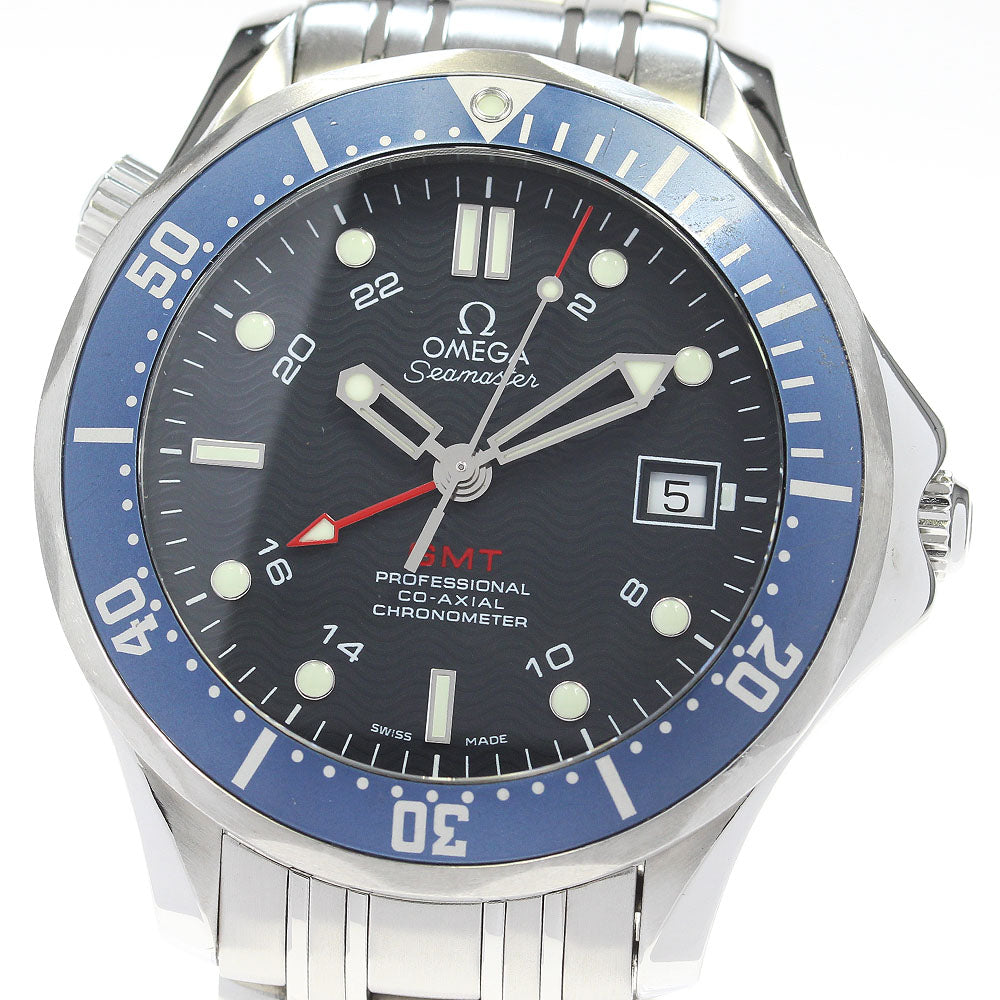 OMEGA Seamaster300 2535.80 GMT Navy Dial Automatic Men's Watch_838155