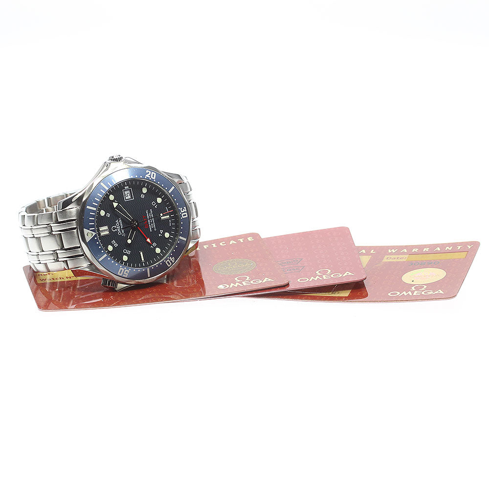 OMEGA Seamaster300 2535.80 GMT Navy Dial Automatic Men's Watch_838155