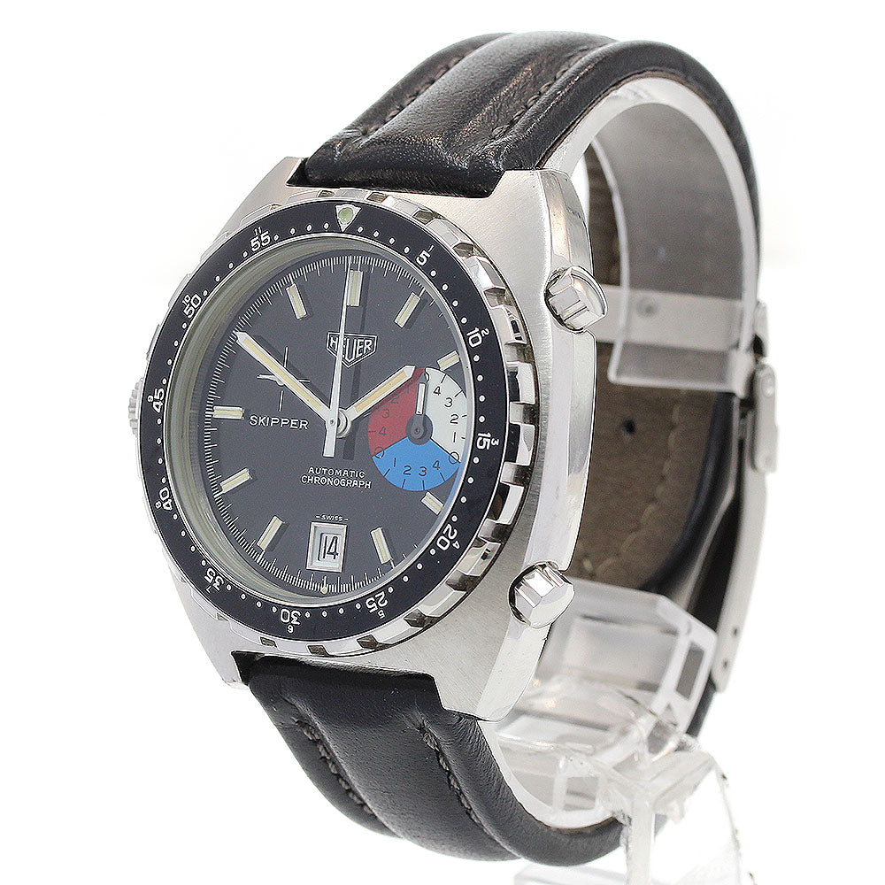 TAG HEUER skipper 11063V Chronograph Date black Dial Hand Winding Men's_838178