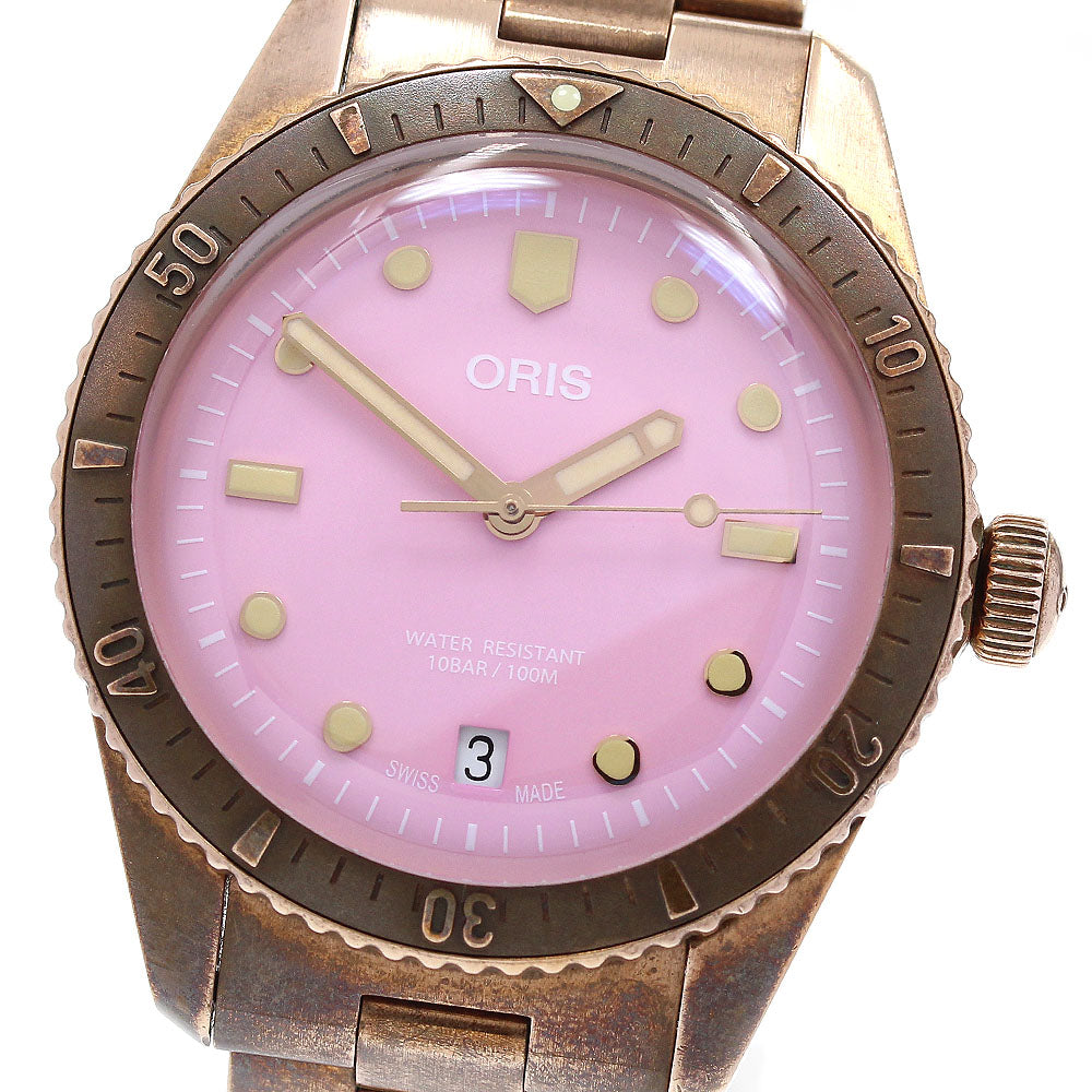 ORIS Divers 65 Cotton Candy 01 733 7771 3158 Pink Dial Automatic Watch_838192