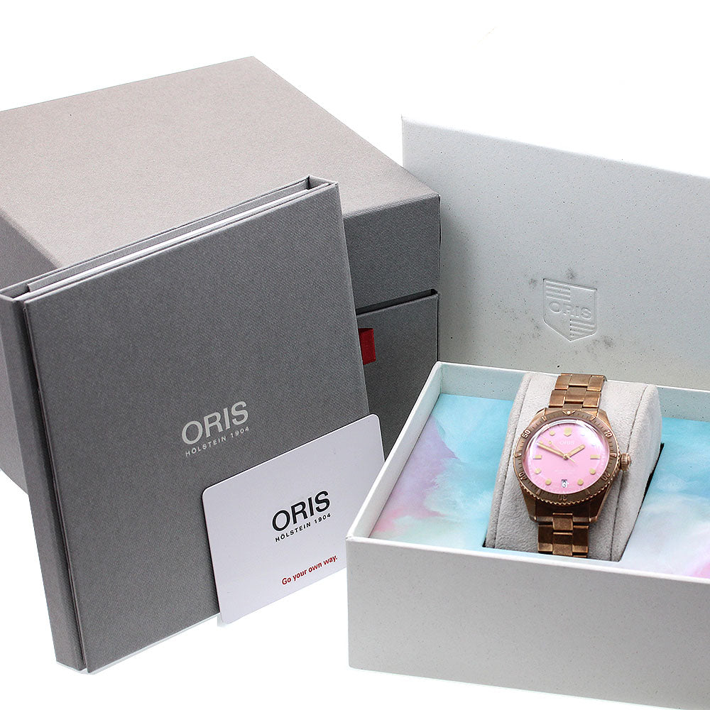 ORIS Divers 65 Cotton Candy 01 733 7771 3158 Pink Dial Automatic Watch_838192