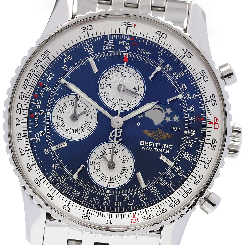 BREITLING Navitimer Olympus A19340 Moon phase Navy Dial Automatic Men's _838264