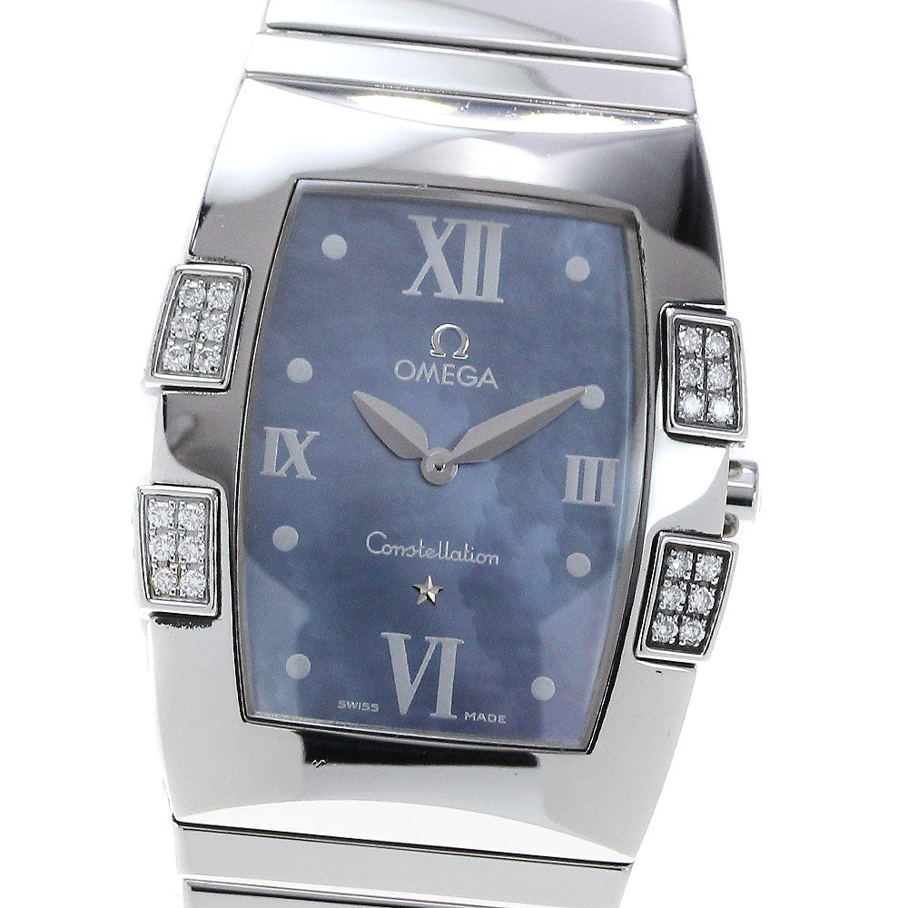 OMEGA Constellation Quadrella 1586.72 Diamond Bezel Quartz Ladies Watch_838301
