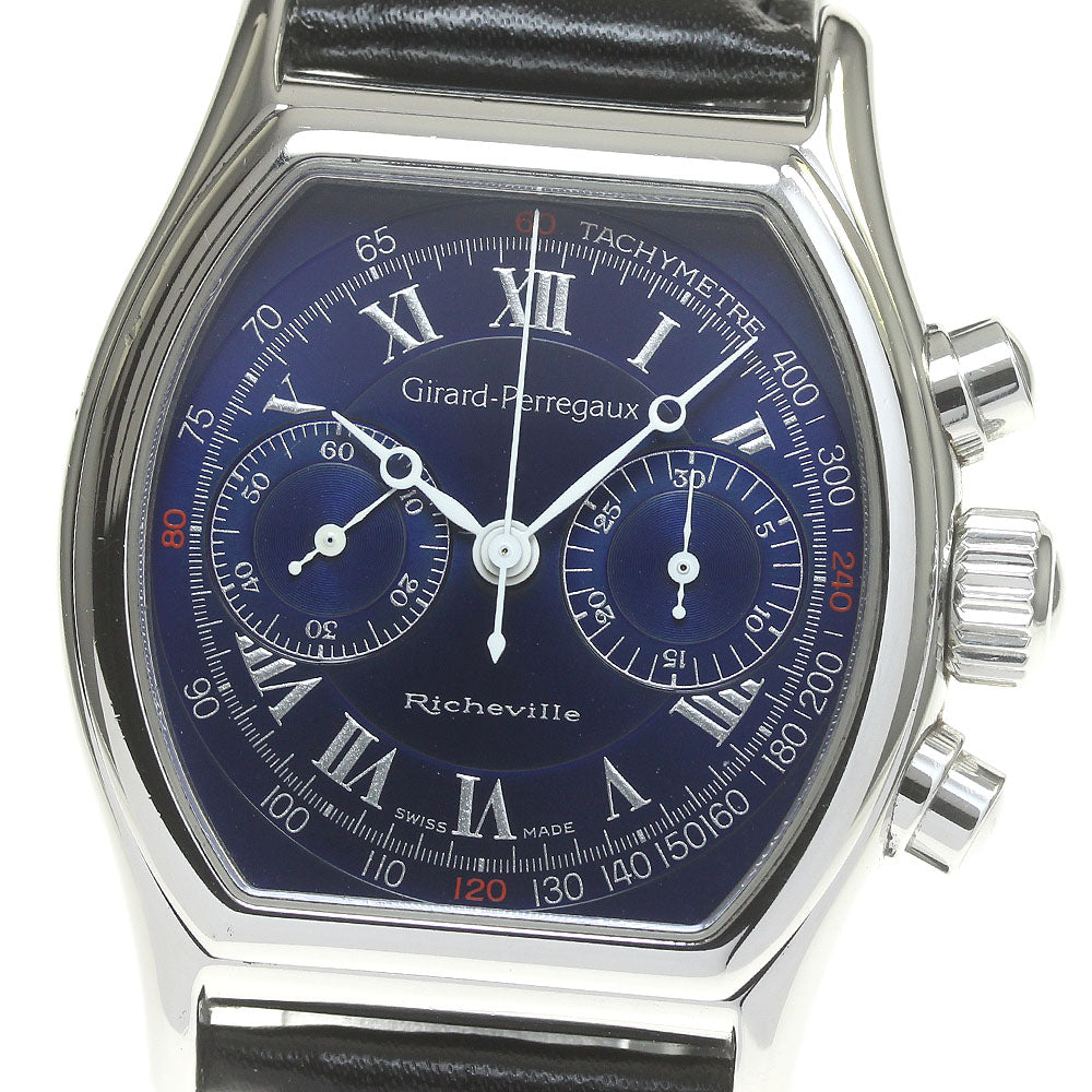GIRARD PERREGAUX Richeville 2710 Chronograph Navy Dial Hand Winding Men's_838309