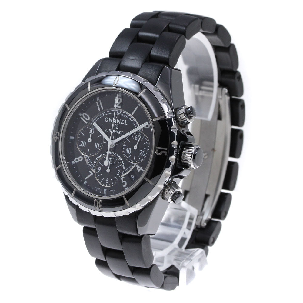 CHANEL J12 H0939 Black ceramic chronograph black Dial AT Men's Watch_838318