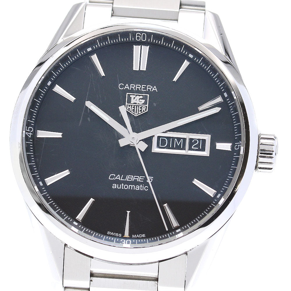 TAG HEUER Carrera Calibre 5 WAR201A-1 Day date black Dial Automatic Men's_838343