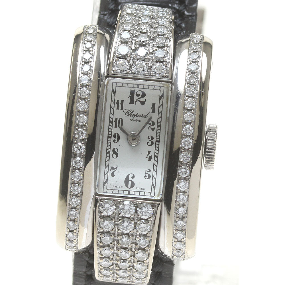 Chopard La Strada 41/7404/9 K18WG diamond bezel White Dial Quartz Ladies _838407