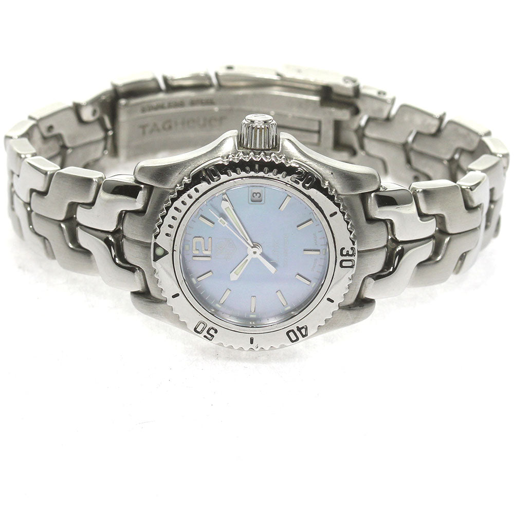 TAG HEUER Link WT141G Date Blue shell Dial Quartz Ladies Watch_838414