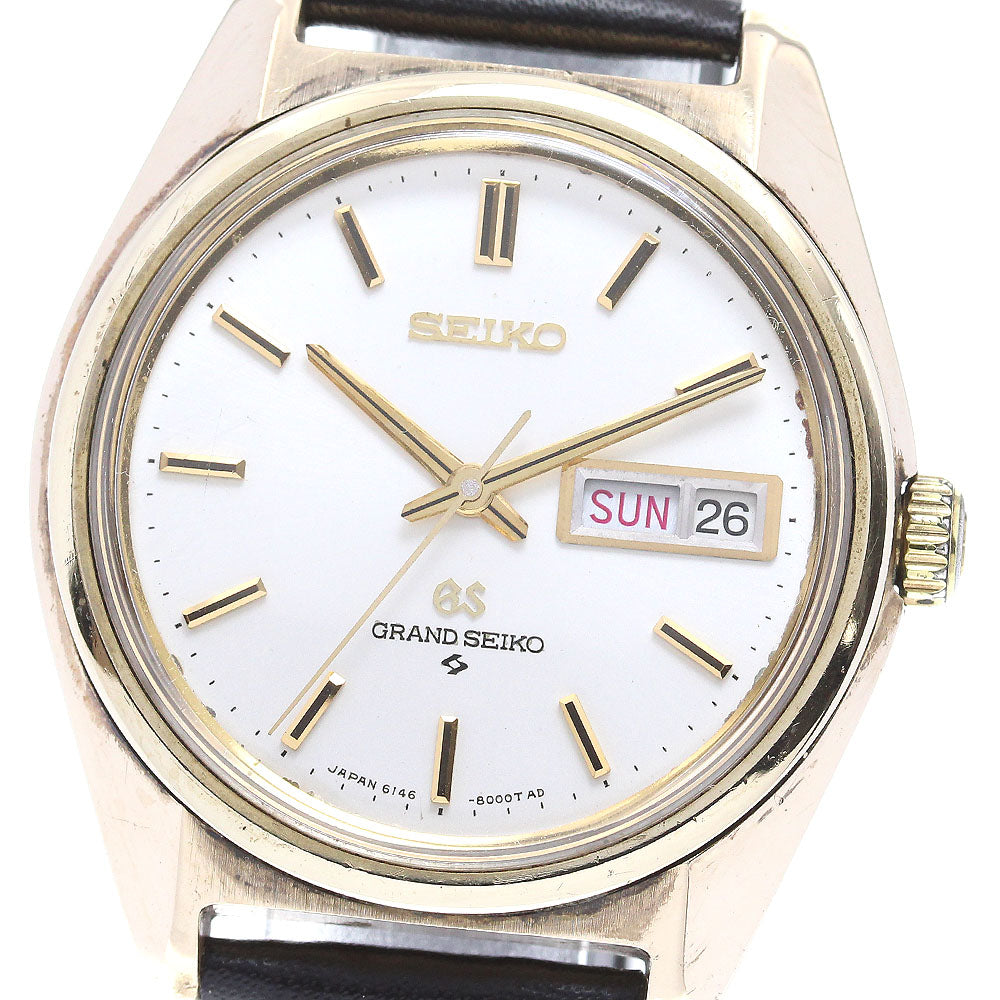 SEIKO Grand Seiko 6146-8000 Hi-Beat Day date Silver Dial Automatic Men's_838451