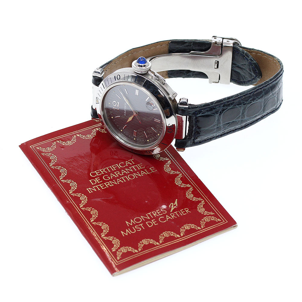 CARTIER Pasha 38 W31017H3 Date gray Dial Automatic Men's Watch_838501