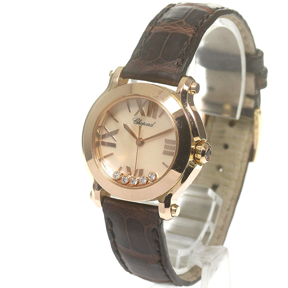Chopard Happy sports 4189 18K Pink Gold White shell Dial Quartz Ladies Watch_838551
