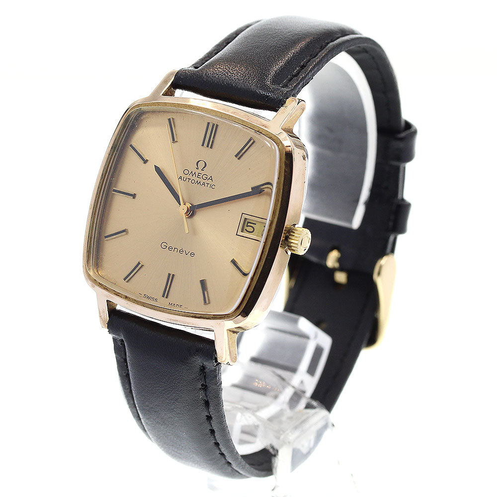 OMEGA Geneve 162.0060 Square Date cal.1012 Gold Dial Automatic Men's_838603