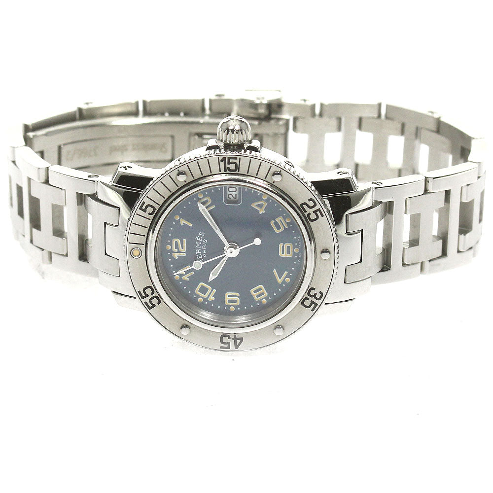 HERMES Clipper diver CL5.210 Date Navy Dial Quartz Ladies Watch_838674