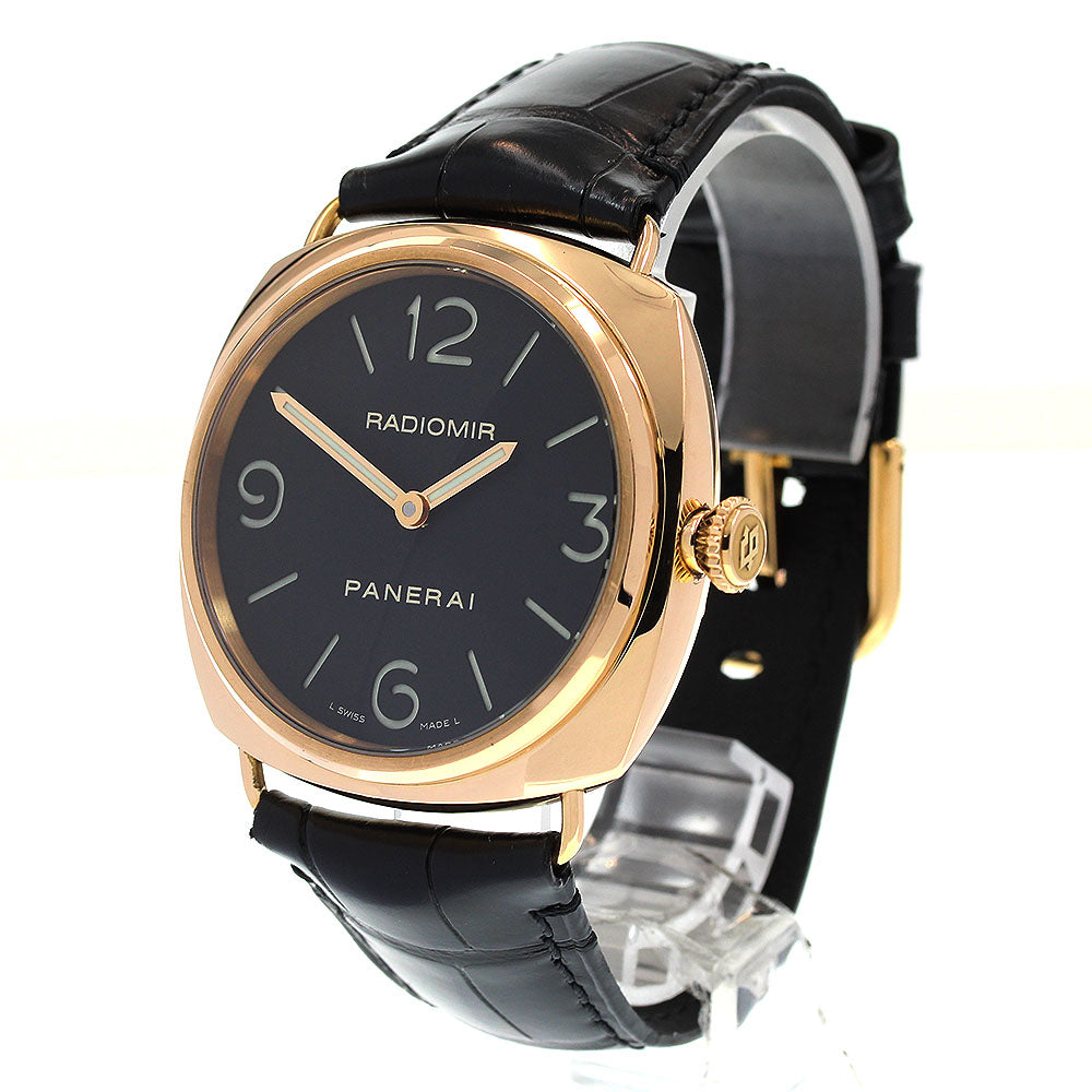 PANERAI Radiomir base PAM00231 18K Pink Gold black Dial Hand Winding Men's Watch_838719