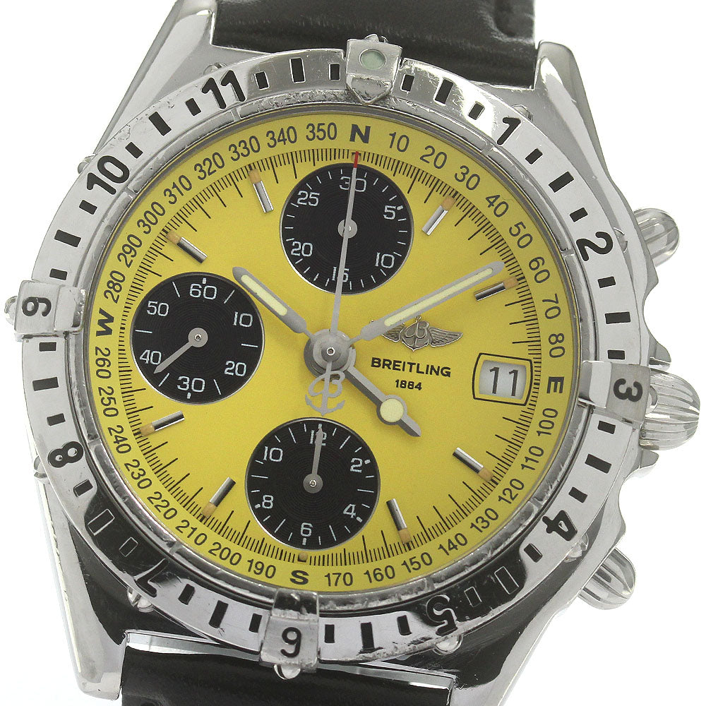 BREITLING Chronomat Longitude A20048 Yellow / black Dial Automatic Men's_838740