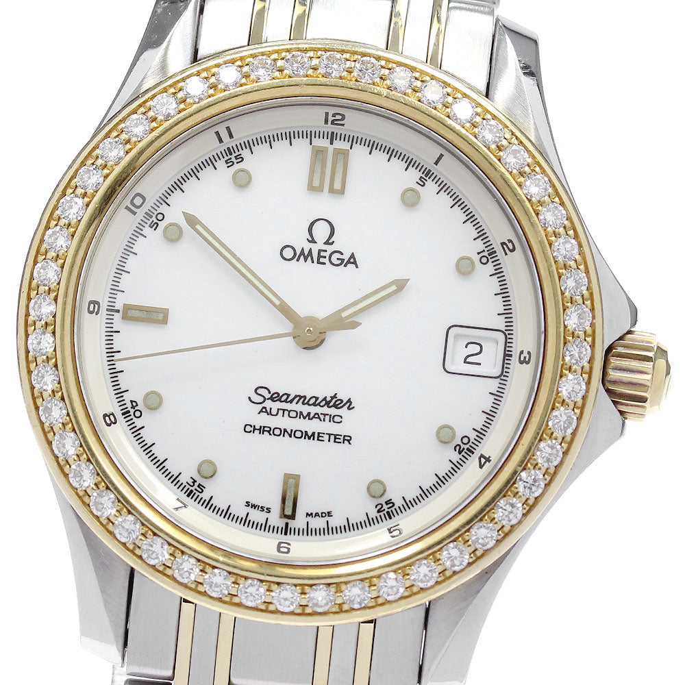 OMEGA Seamaster120 2305.20 Diamond bezel white Dial Automatic Men's Watch_838755