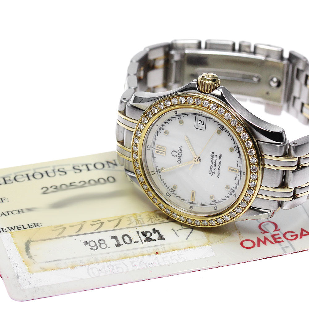 OMEGA Seamaster120 2305.20 Diamond bezel white Dial Automatic Men's Watch_838755