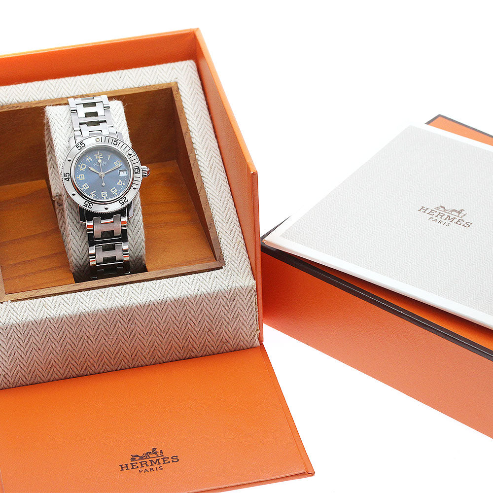HERMES Clipper diver CL5.210 Date Navy Dial Quartz Ladies Watch_838794