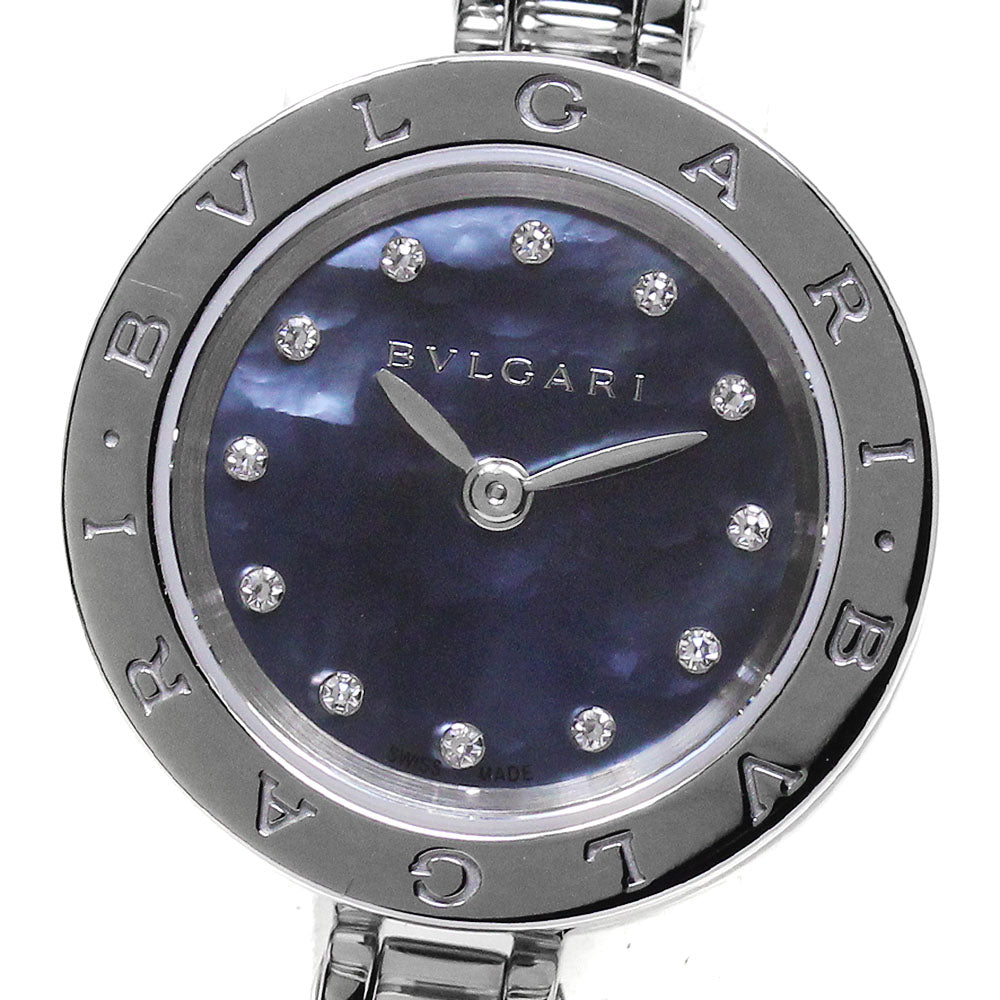 BVLGARI B-ZERO1 BZ23S 12P diamond Blue shell Dial Quartz Ladies Watch_839096