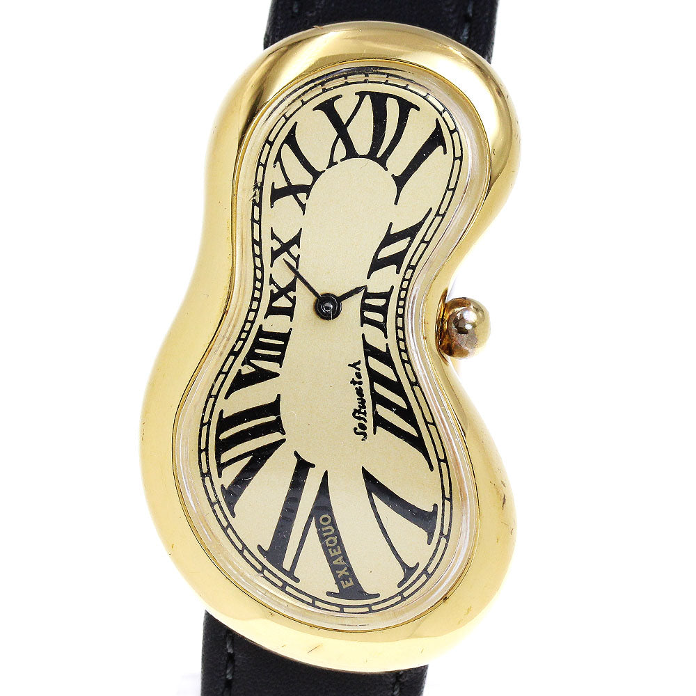 SALVADOR DALI soft watch gold Dial Quartz Ladies Watch_839100