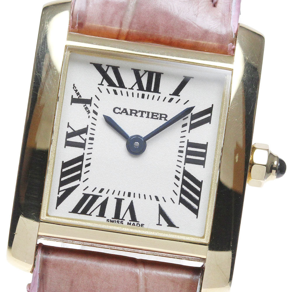 CARTIER Tanfra SM 18K Yellow Gold beige Dial Quartz Ladies Watch_839114