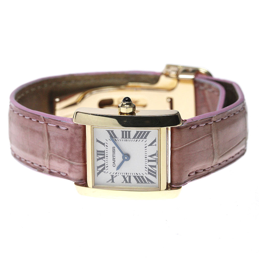 CARTIER Tanfra SM 18K Yellow Gold beige Dial Quartz Ladies Watch_839114