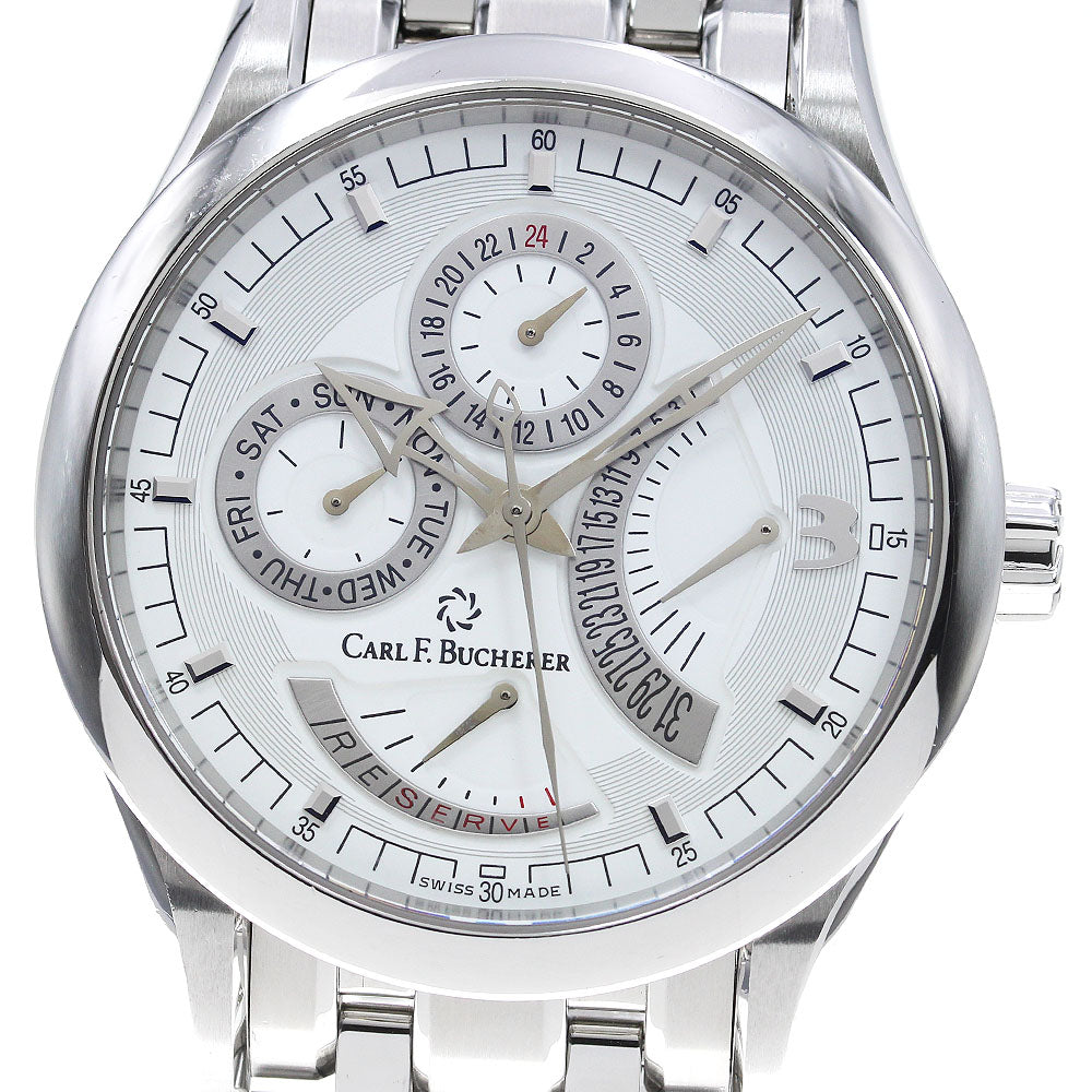 CARL F.BUCHERER Manero Retrograde 10901.08 Silver Dial Automatic Men's_839156