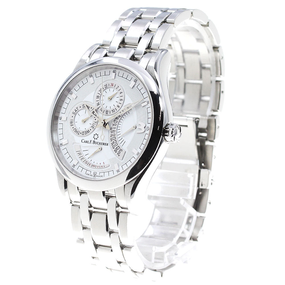 CARL F.BUCHERER Manero Retrograde 10901.08 Silver Dial Automatic Men's_839156