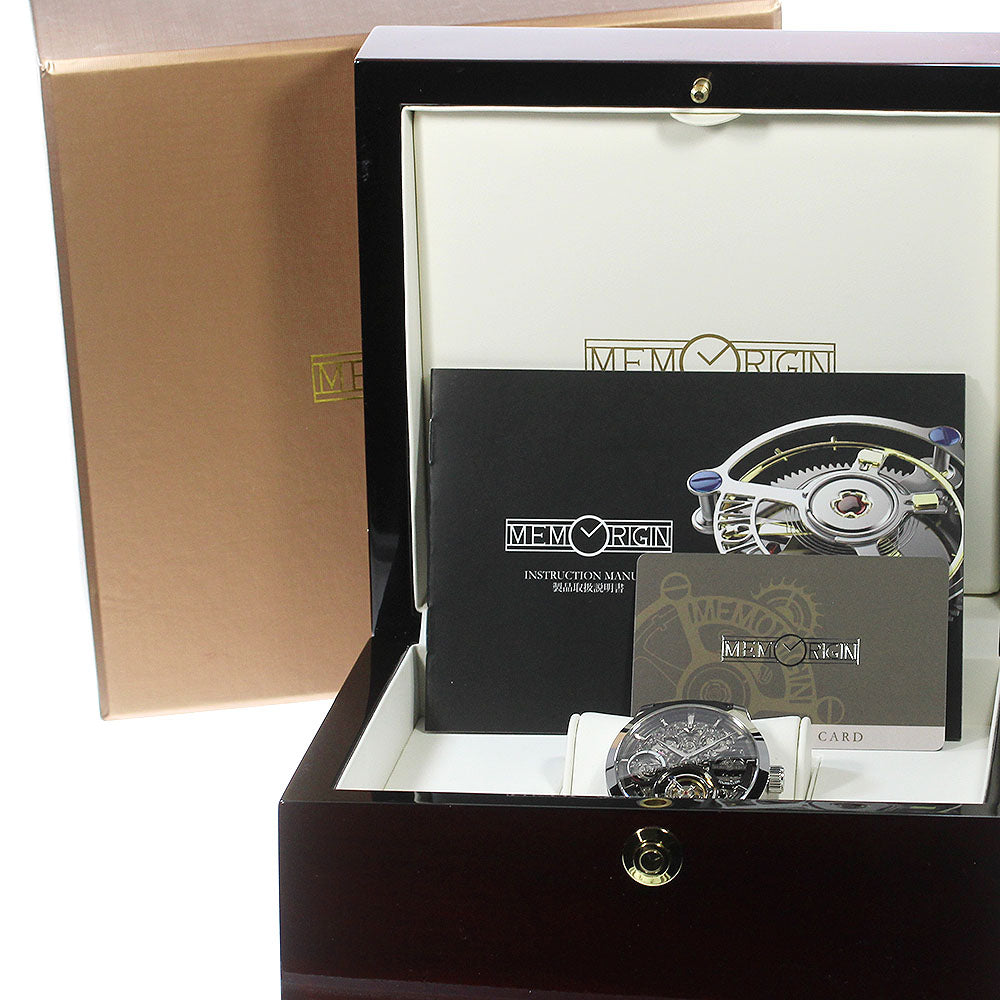MEMORIGIN Navigator Manufacture MO1005G Tourbillon skeleton Dial Hand Winding Men's Watch_839175