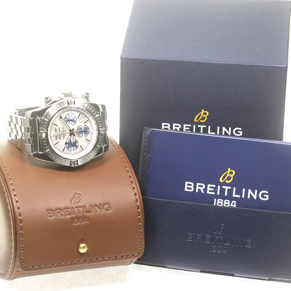 BREITLING Chronomat 44 Special AB0115 White Shell/Blue Dial Automatic Men's Watch_839216