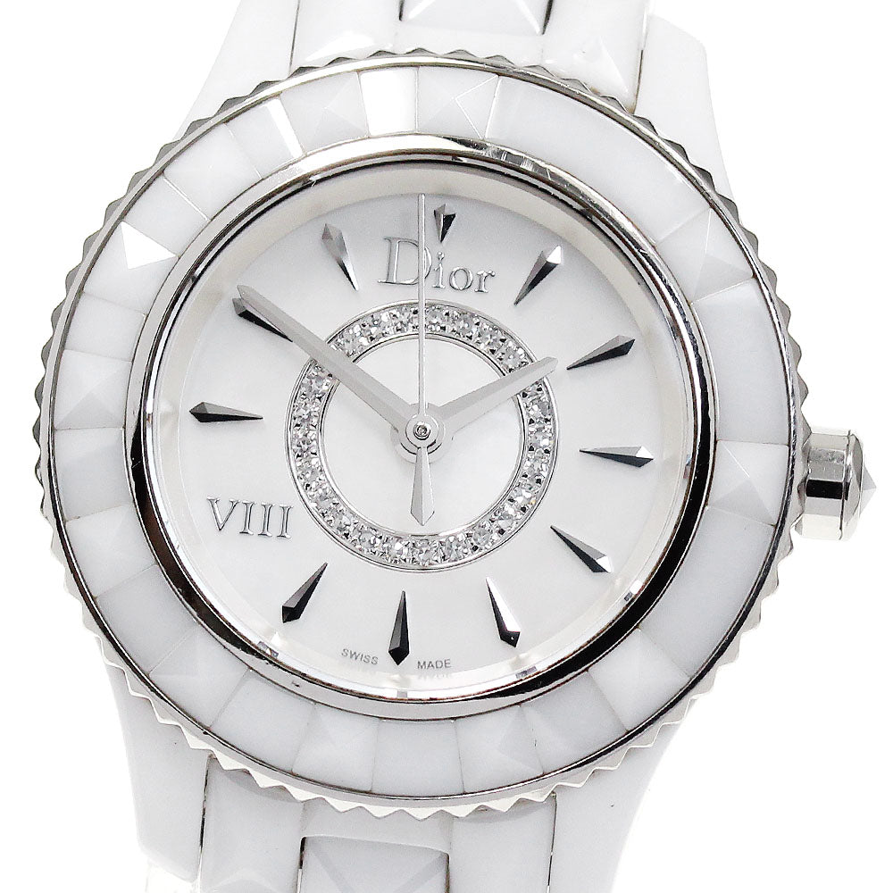Christian Dior Ⅷ Onyuit CD1221E2 White shell Dial Quartz Ladies Watch_839243