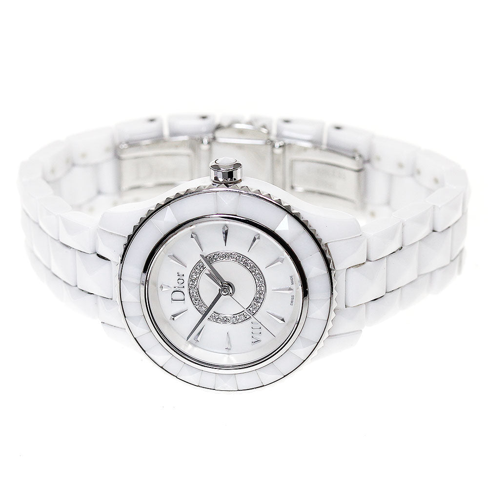 Christian Dior Ⅷ Onyuit CD1221E2 White shell Dial Quartz Ladies Watch_839243
