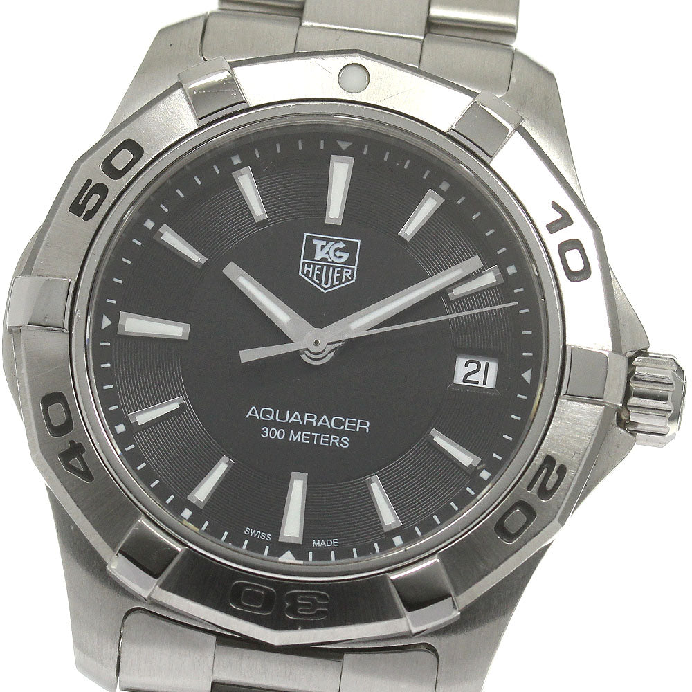 TAG HEUER Aqua racer WAP1110 Date black Dial Quartz Men's Watch_839278