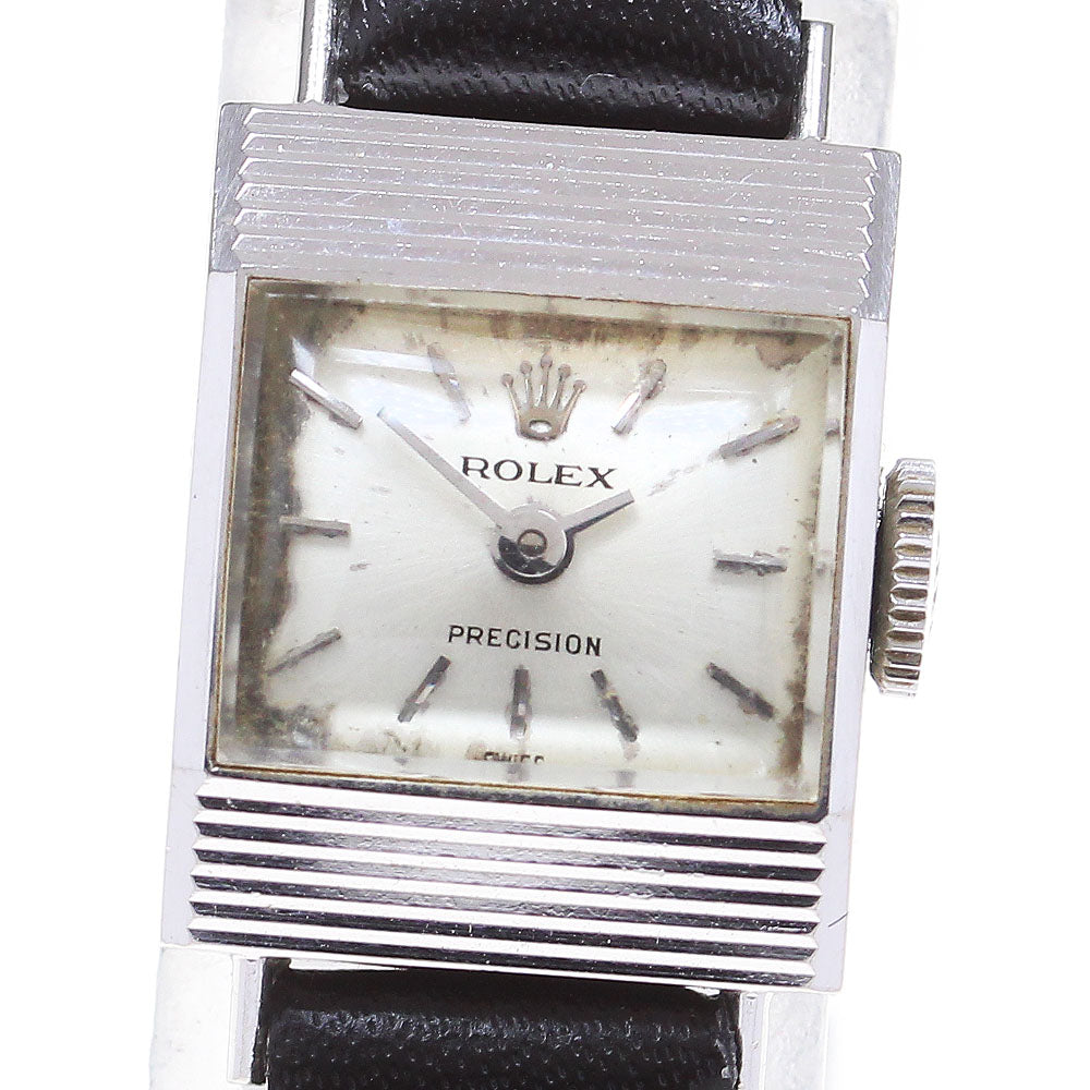 ROLEX Precision K18WG Vintage cal.1600 Silver Dial Hand Winding Ladies_839315