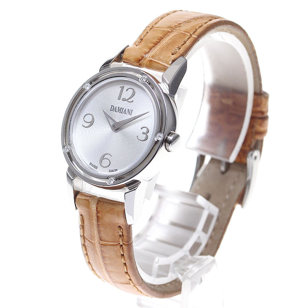 Damiani D side DS006ACBD 5P diamond Silver Dial Quartz Ladies Watch_839336